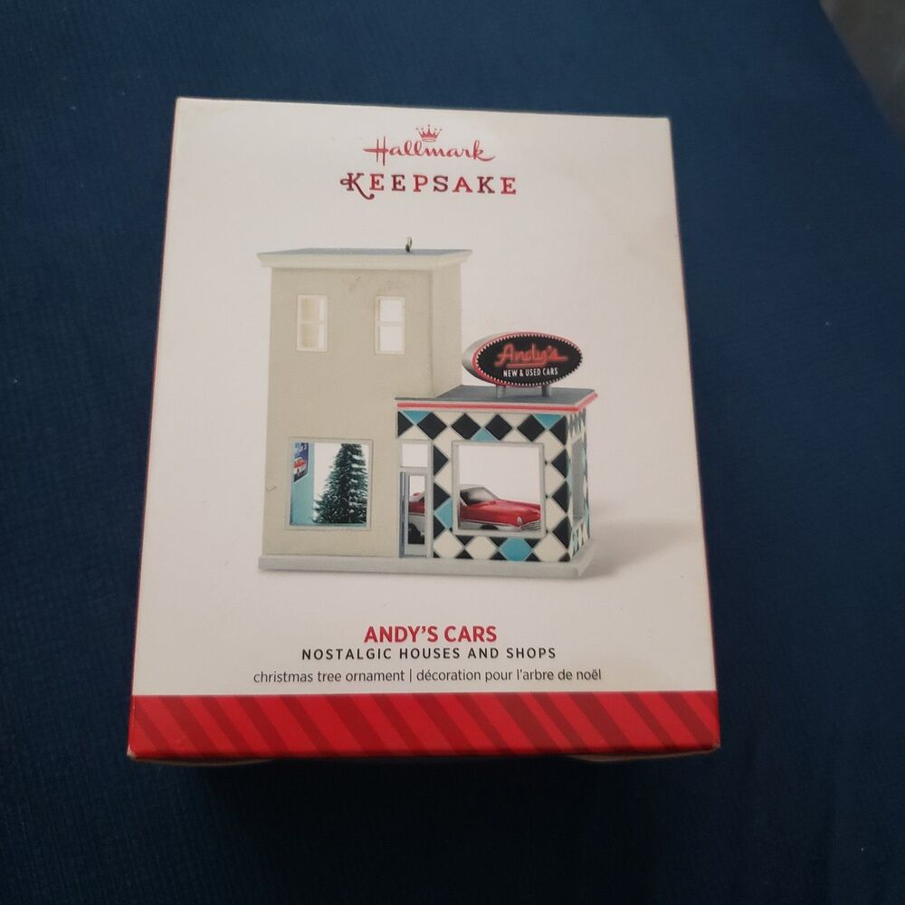 Hallmark 2014 House and Shop Series Andy's Cars Ornament Christmas Collectible